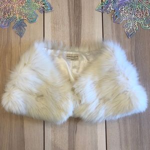 Vintage White Fox Fur Stole, S/M